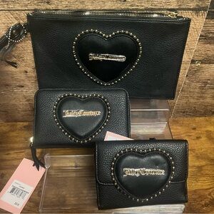 Juicy couture wallet and wristlet set